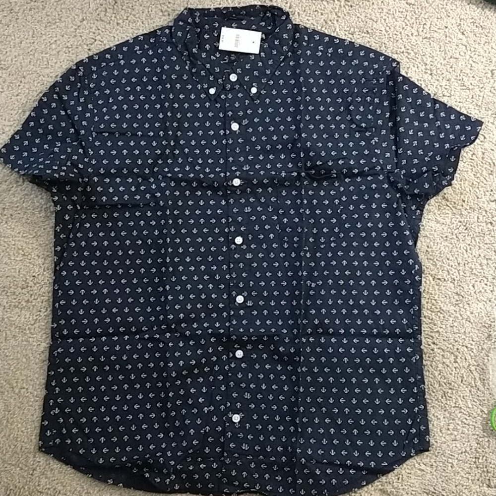 J Crew Camp Shirt Sz XL